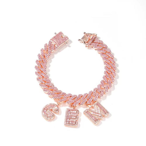 Bracelet Chaîne Cubaine Prénom Sur Mesure Cheville 12MM