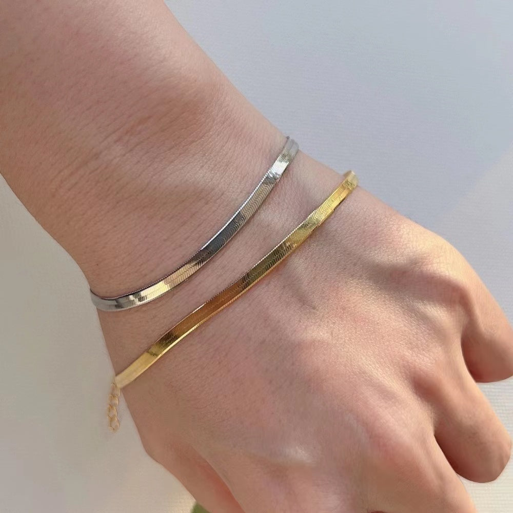 Bracelet classique en argent sterling 18 carats