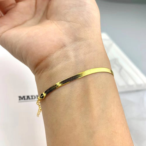 Bracelet classique en argent sterling 18 carats