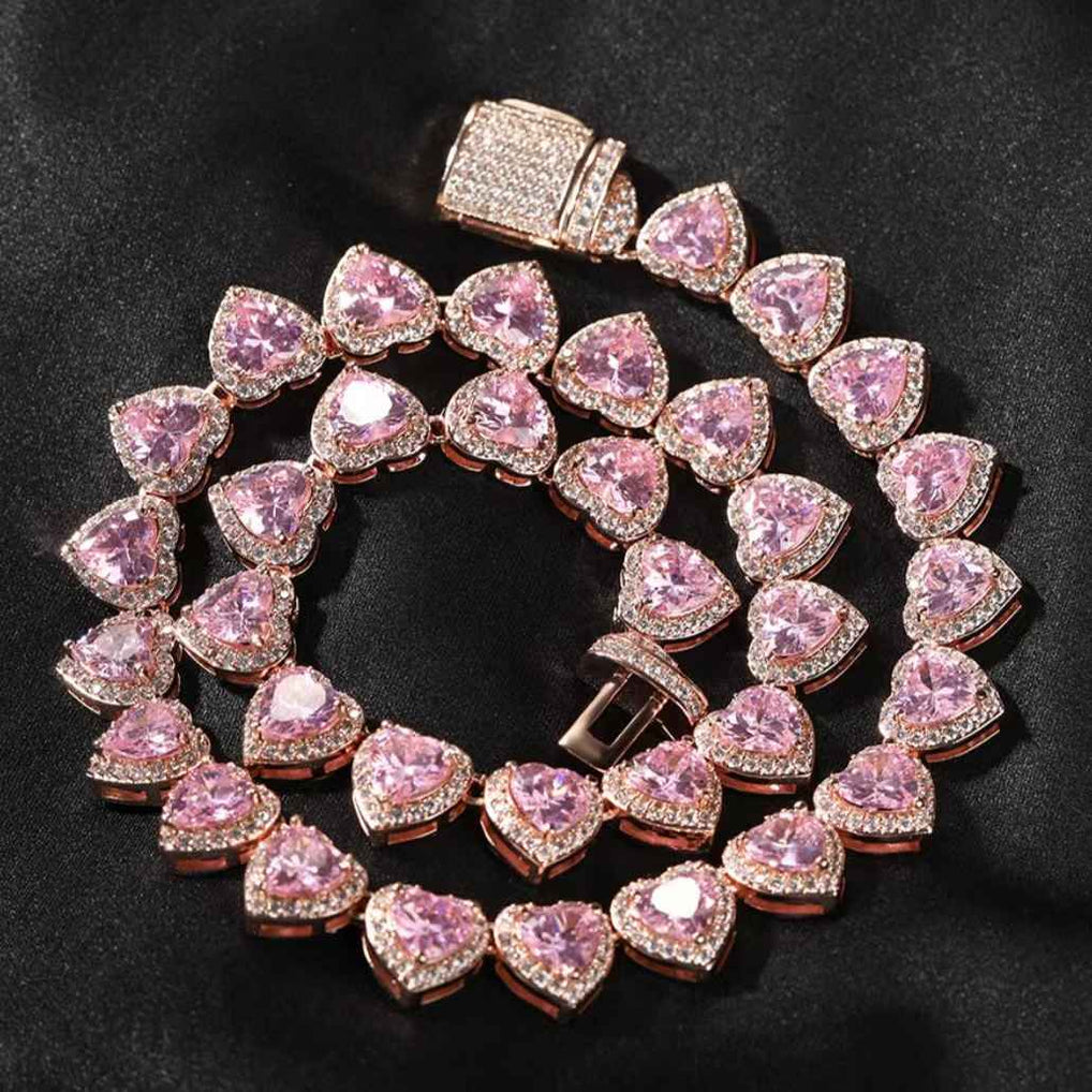 Collier Zircon Coeur Bling