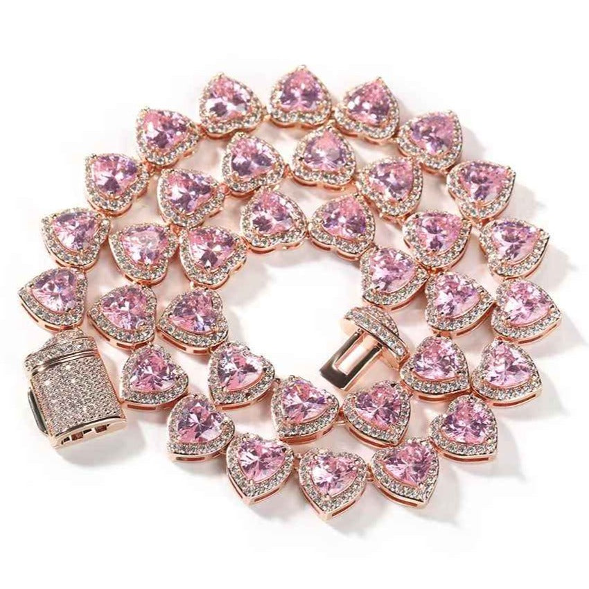 Collier Zircon Coeur Bling