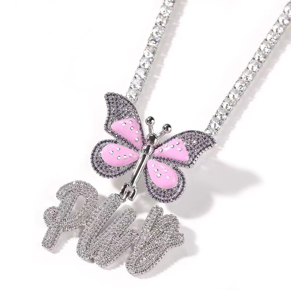Collier Prénom Personnalisé Papillon
