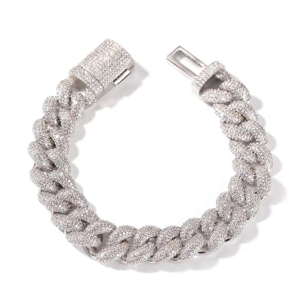 14MM Luxury 3D Zircon Cuban Bracelet