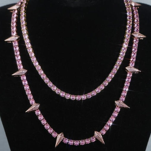 Collier Chaîne Tennis Zircon Panthère Noire