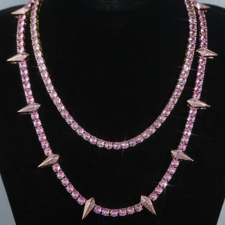 Collier Chaîne Tennis Zircon Panthère Noire