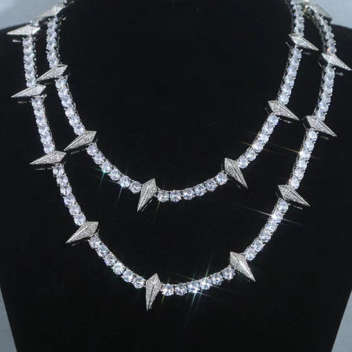 Collier Chaîne Tennis Zircon Panthère Noire