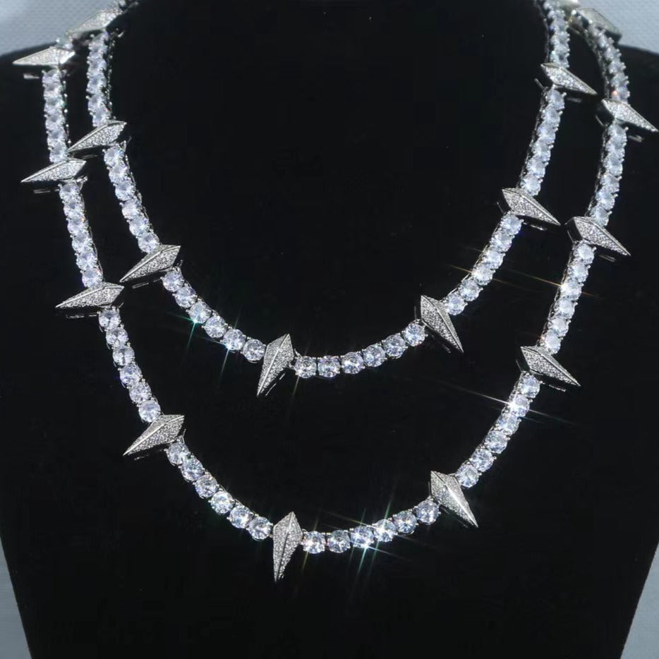 Collier Chaîne Tennis Zircon Panthère Noire