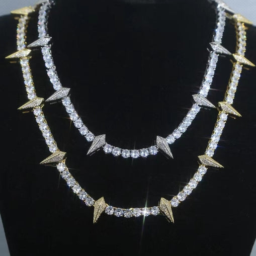 Collier Chaîne Tennis Zircon Panthère Noire