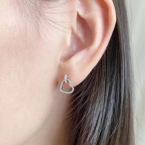 Boucles d'oreilles coeur doux