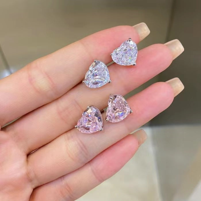 Boucles d'Oreilles Coeur Zircon