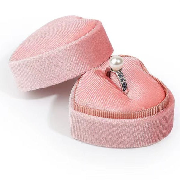 Pink Heart Ring Box