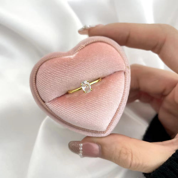 Pink Heart Ring Box