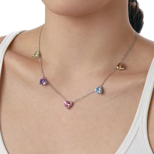 Collier en argent sterling avec nœud scintillant