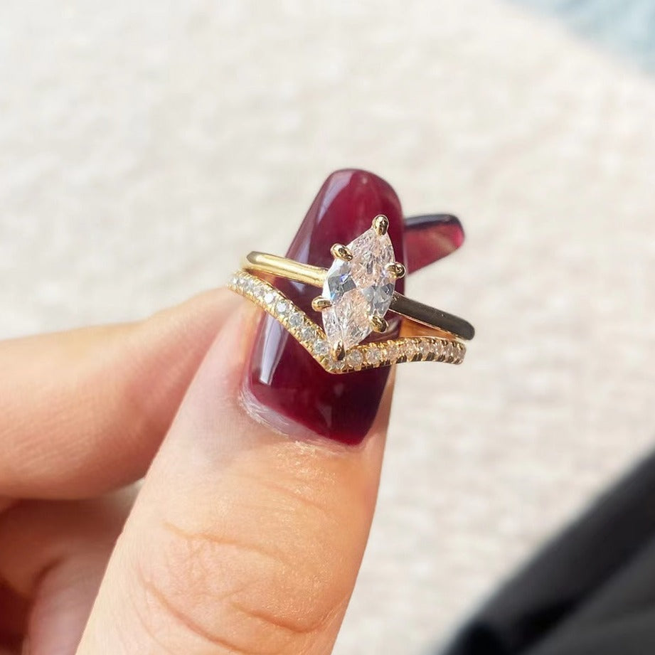 Adore Bague en argent sterling Marquise