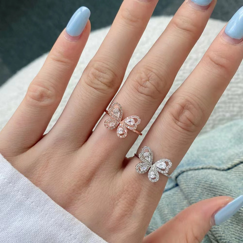 Bague en argent sterling à reflets d'arc