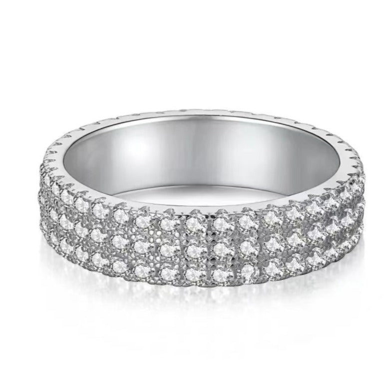 Luxury Classic Sterling Silver Ring Band