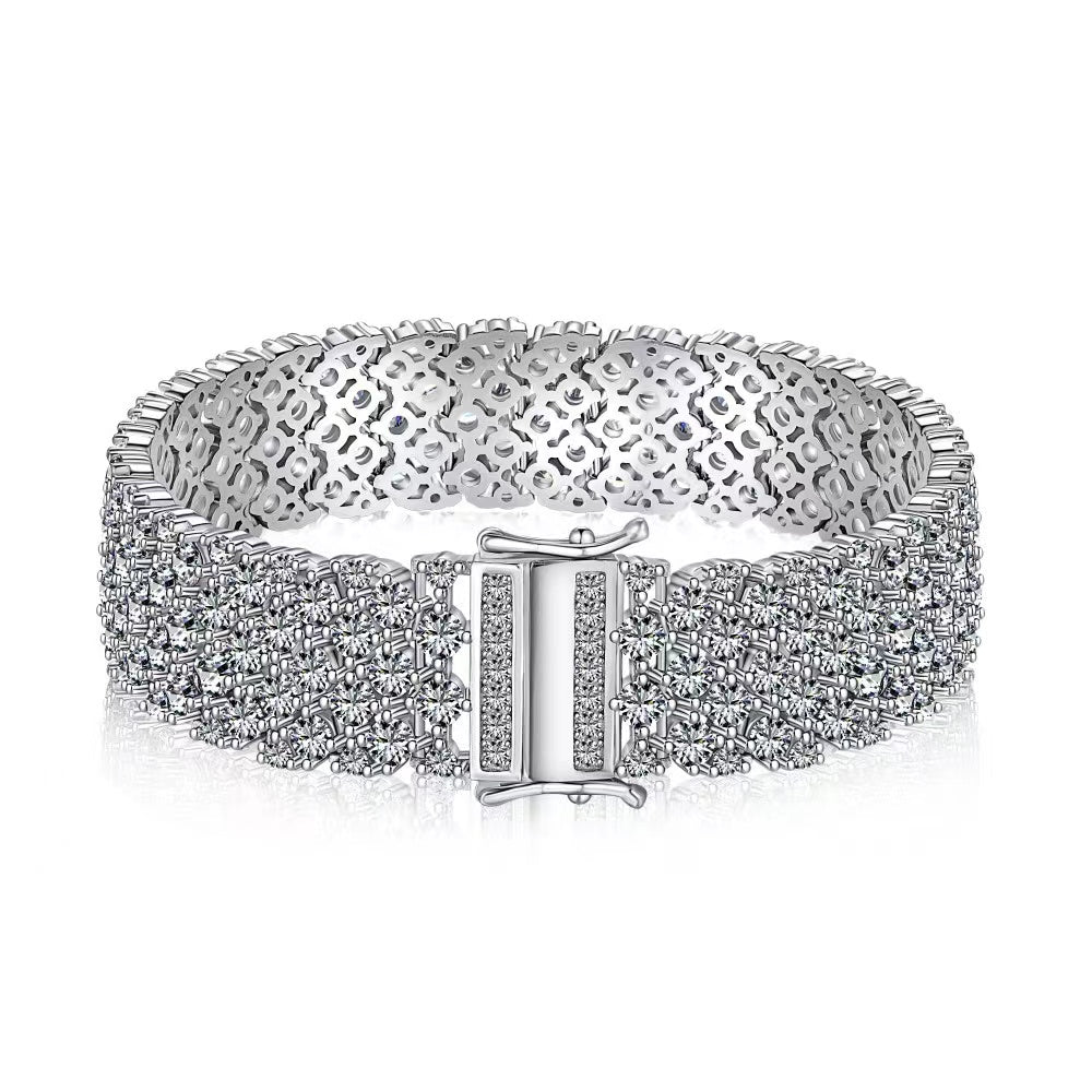 Luxury Tennis Bracelet Sterling Silver