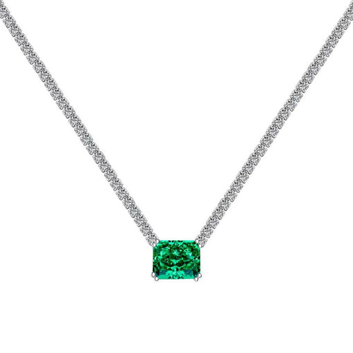 Collier en argent sterling avec zircon de sucre radieux