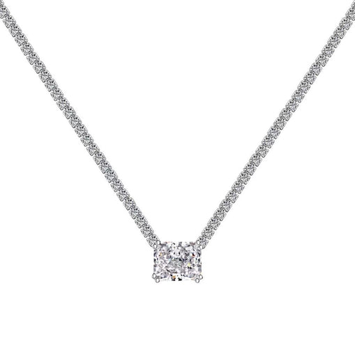 Collier en argent sterling avec zircon de sucre radieux