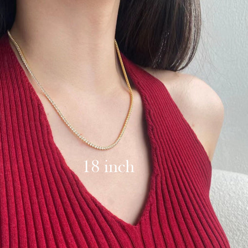 Collier tour de cou en argent sterling avec zircon