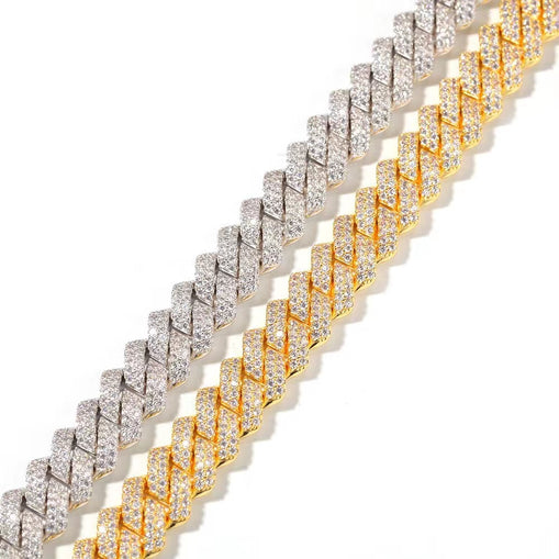 Bracelet Zircon Chaîne Cubaine 13MM