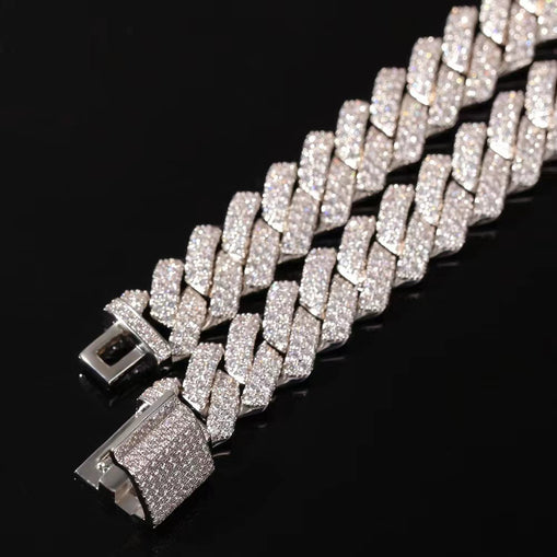 Bracelet Zircon Chaîne Cubaine 13MM