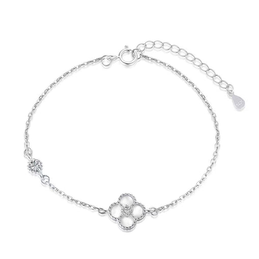 Bracelet Coeur Zircon Argent Massif