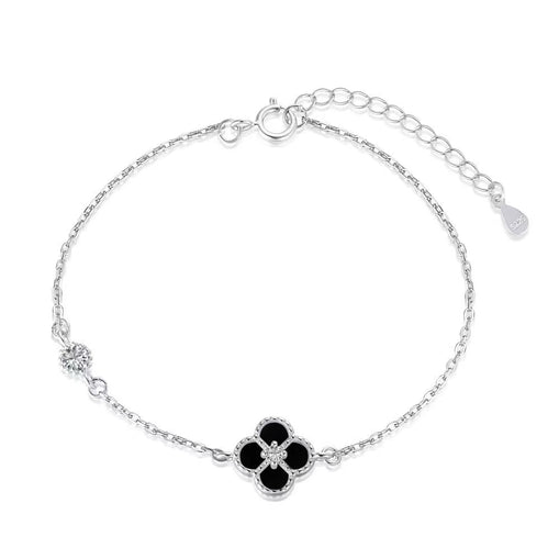 Bracelet Coeur Zircon Argent Massif