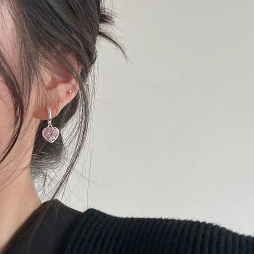 Boucles d'Oreilles Coeur Zircon