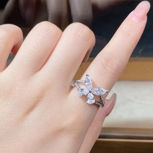 Bague en argent sterling éblouissante Argent