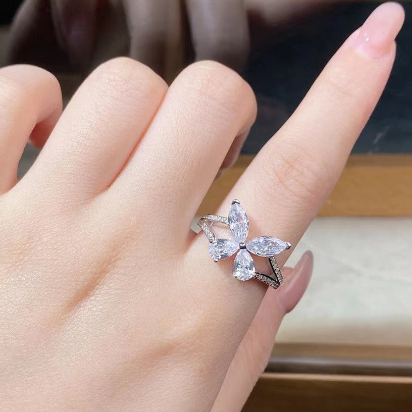 Bague en argent sterling éblouissante Argent