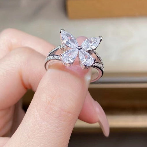 Bague en argent sterling éblouissante Argent