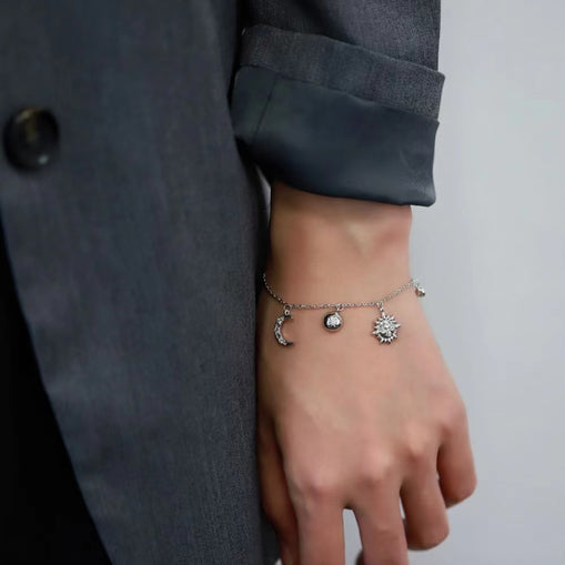 Bracelet Coeur Radiant Zircon Argent Sterling