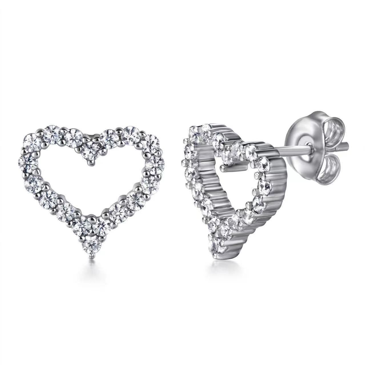 Pendientes de plata esterlina Love Aglint