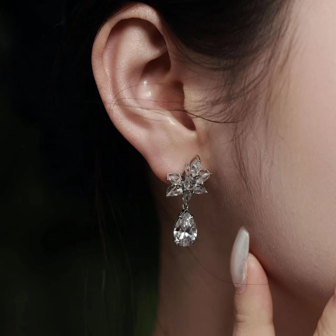 Magnifiques boucles d'oreilles en argent sterling