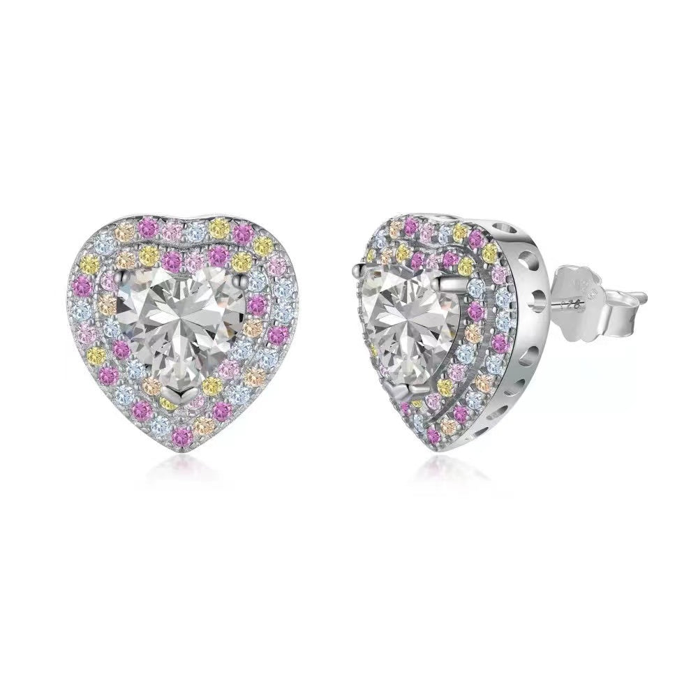 Pendientes de plata esterlina Love Aglint