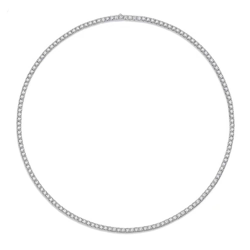 Collier tour de cou en argent sterling avec zircon