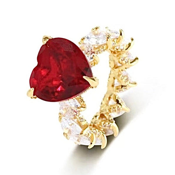 Princess Heart Ring Red