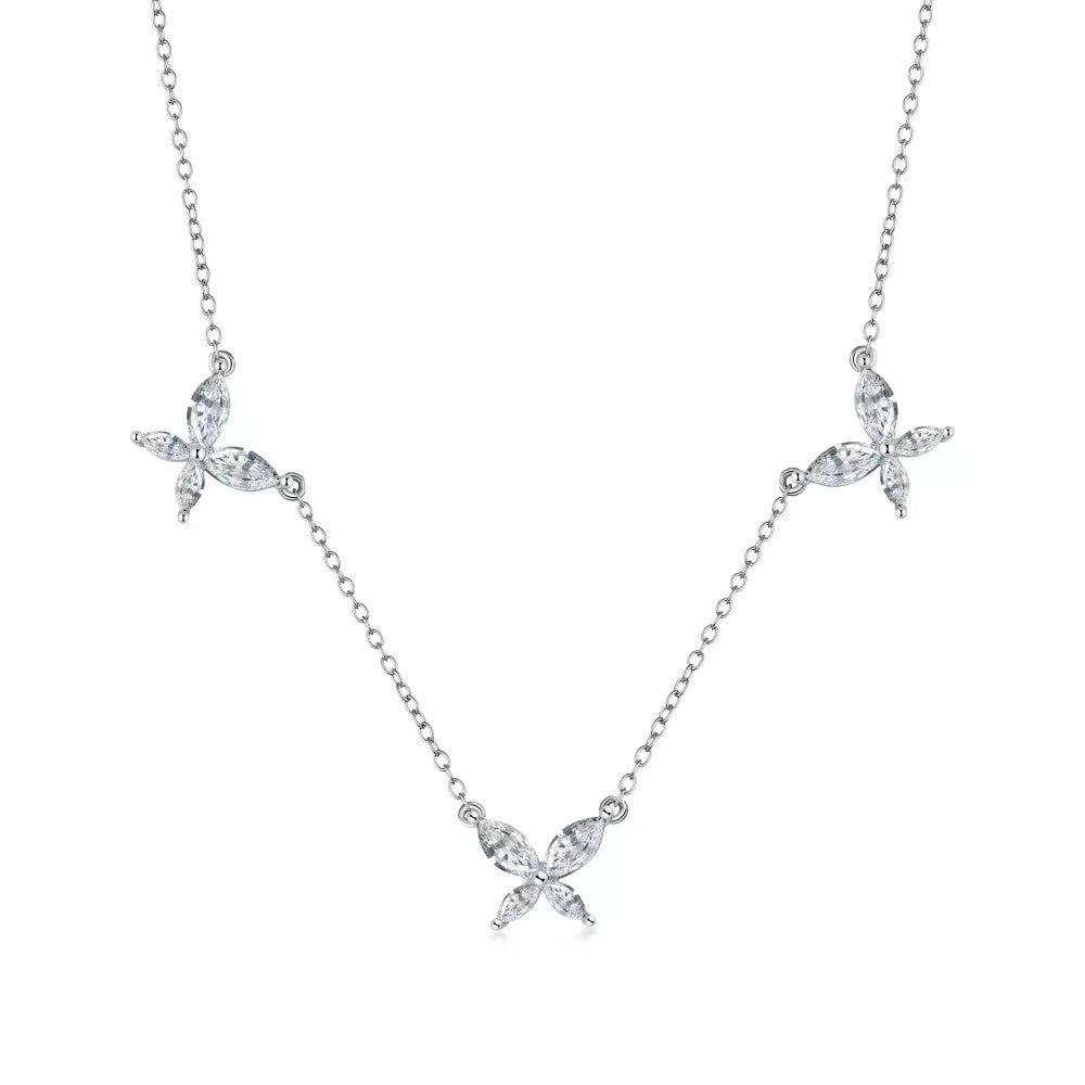 Butterfly Sterling Silver 18K Necklace