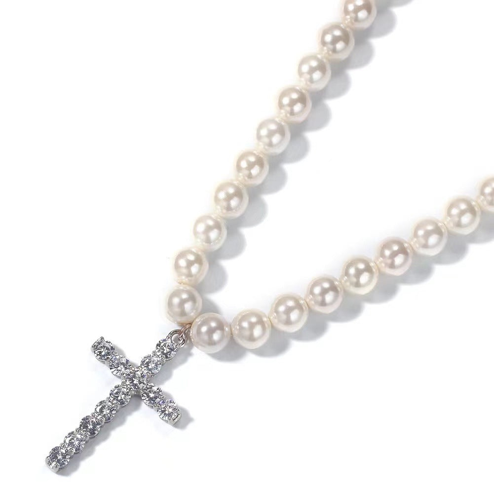 Pearl Cross Necklace