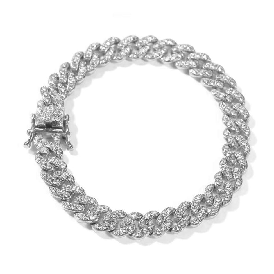 Bracelet Zircon Chaîne Cubaine 13MM