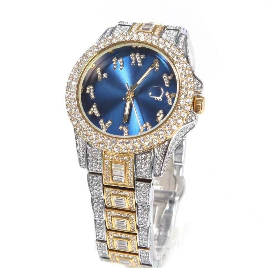 Montre Cadran Arabe Bleu