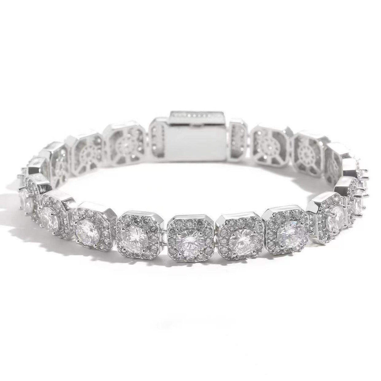 12.5MM Cuban Sugar Zircon Bracelet