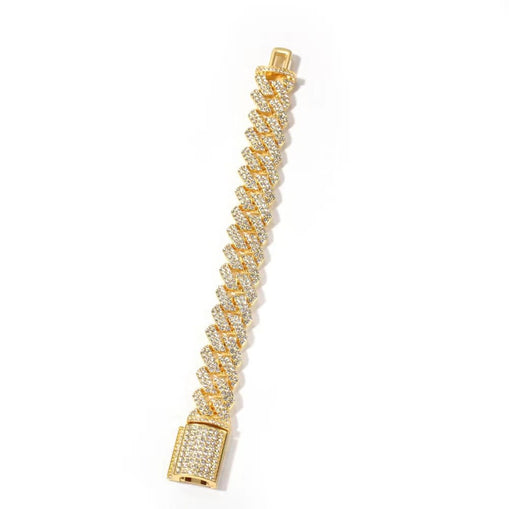 Bracelet Zircon Chaîne Cubaine 13MM