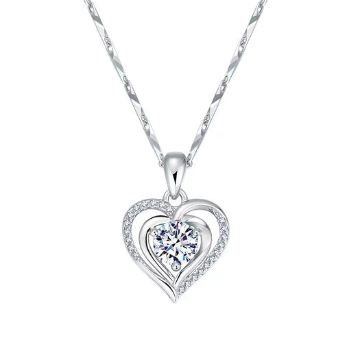 Collier en argent sterling avec nœud scintillant