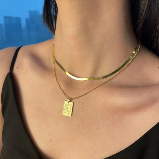 Collier en argent sterling à double chaîne Evil Eye Zircon