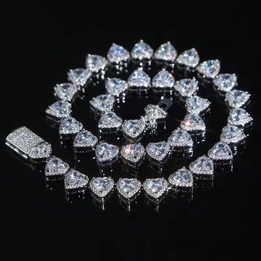 Collier Zircon Coeur Bling