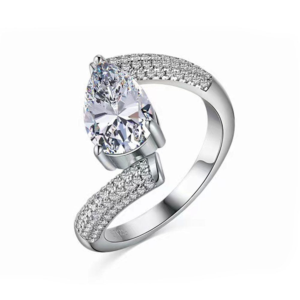 Bague en argent sterling amour éternel