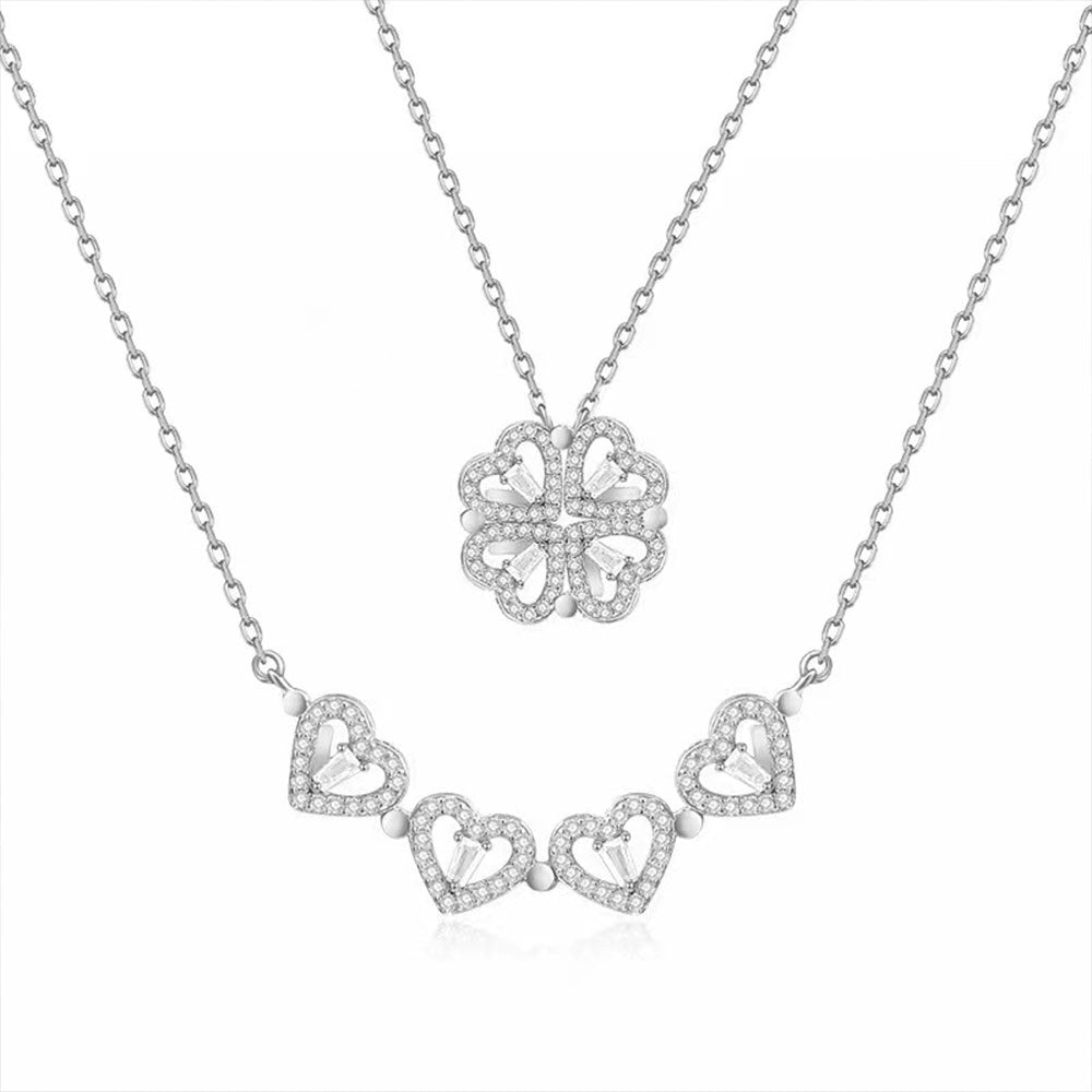 Collier en argent sterling avec nœud scintillant