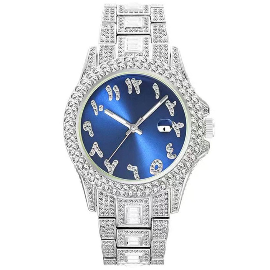 Montre Cadran Arabe Bleu